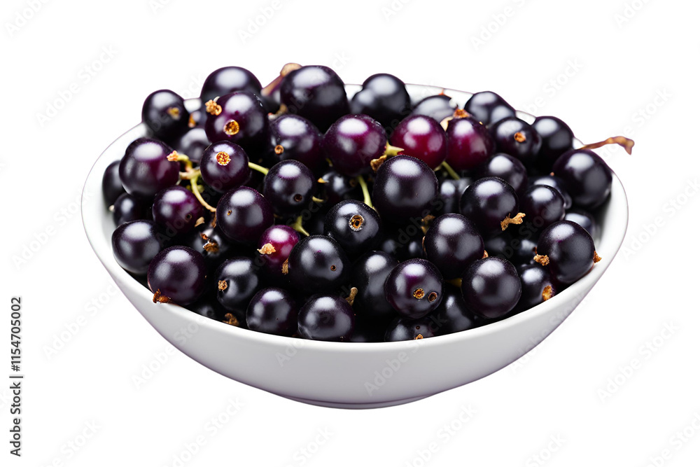 black currant in a bowl isolated on transparent background black currant in a bowl isolated on transparent background