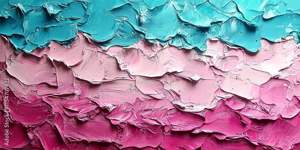 Colorful Textured Abstract Art in Pink and Blue Shades Colorful Textured Abstract Art in Pink and Blue Shades