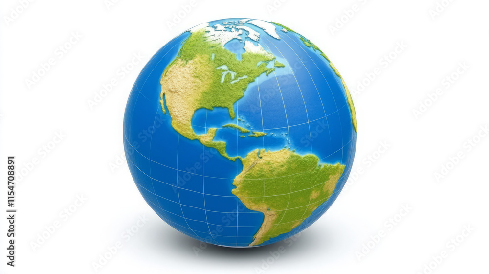 Egg-Shaped Globe Depicting the Americas: A 3D Representation of Our Planet Egg-Shaped Globe Depicting the Americas: A 3D Representation of Our Planet
