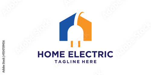 logo design home electric,plug,real estate,symbol,icon,idea,creative.