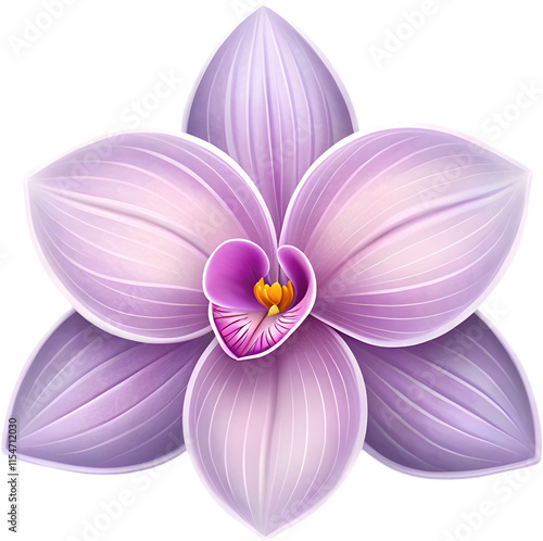 Graceful Orchid flower icon clipart for decorative, creative, and professional designs.