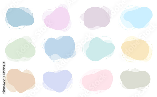 colorful shape set　有機的流体　流体シェイプセット　タイトルデザイン
