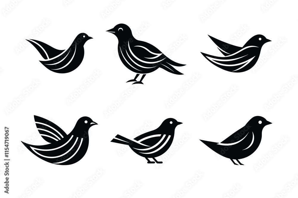 set of birds vector file set of birds vector file