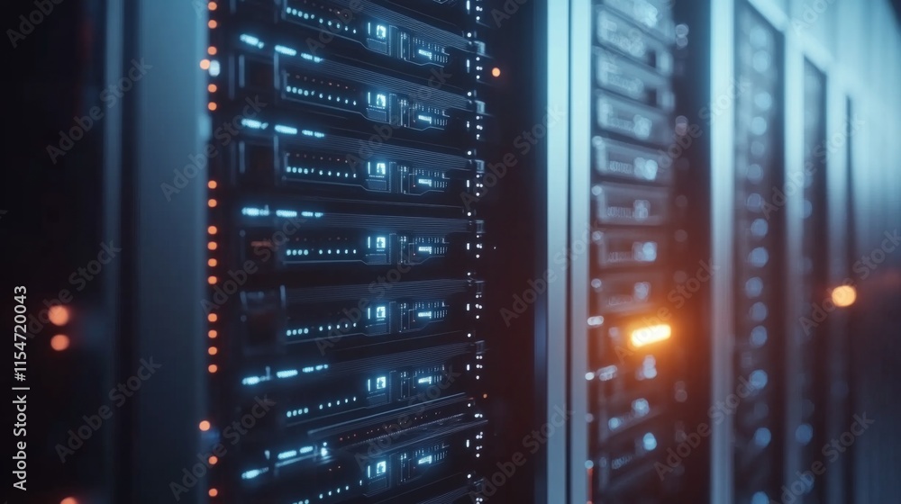 Digital Server Interface with Animated Lighting Effects Digital Server Interface with Animated Lighting Effects