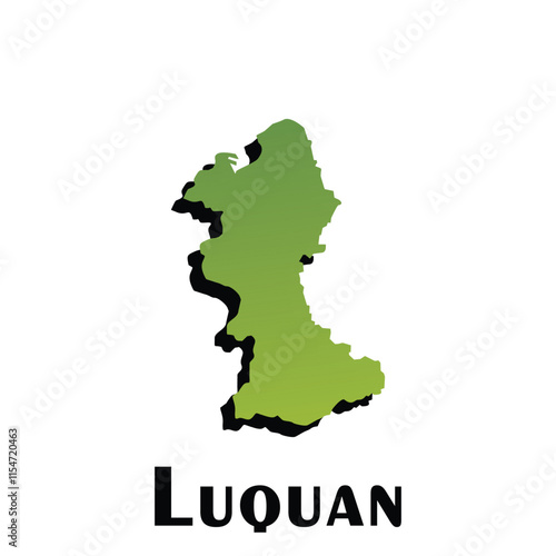 Map City of Luquan, World Map International vector on white background photo