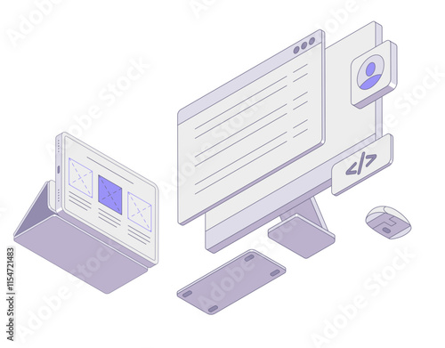 Monitor with programming code on screen