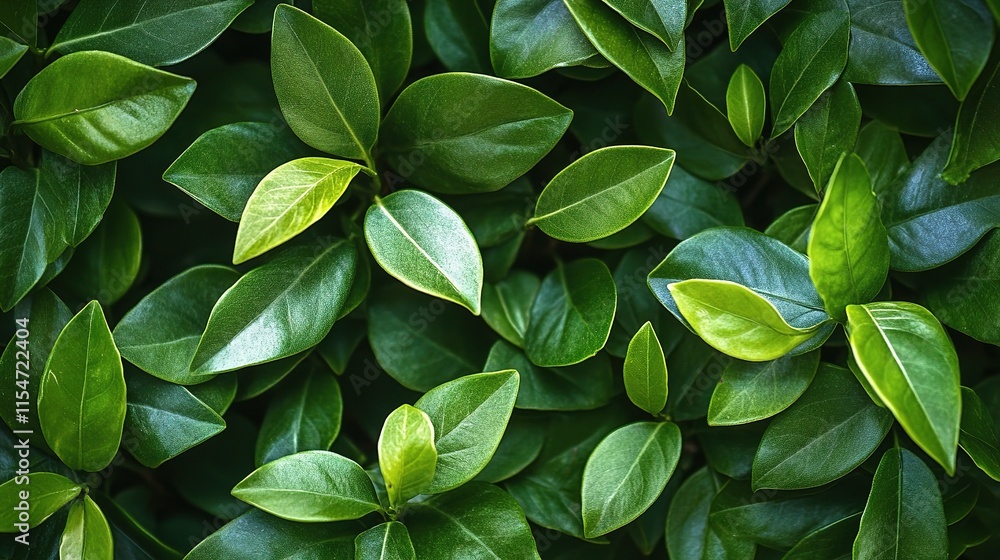 Fototapeta premium Vibrant Tropical Green Leaves Background for Nature Inspiration