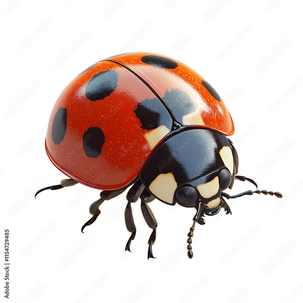 Close up of Ladybug Red Insect Nature Macro Detailed 3D Render Close up of Ladybug Red Insect Nature Macro Detailed 3D Render