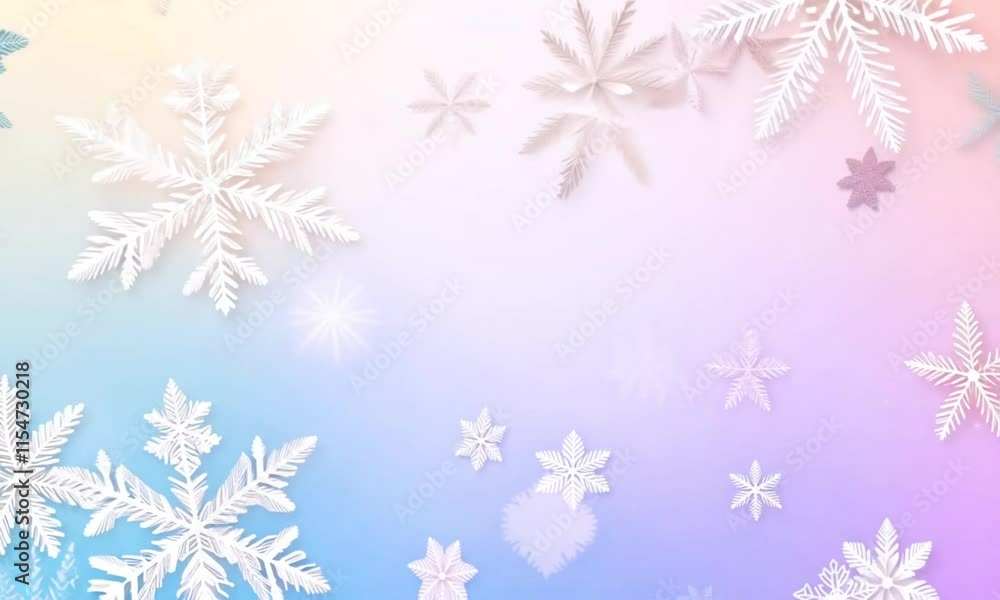 Elegant Pastel Snowfall Elegant Pastel Snowfall