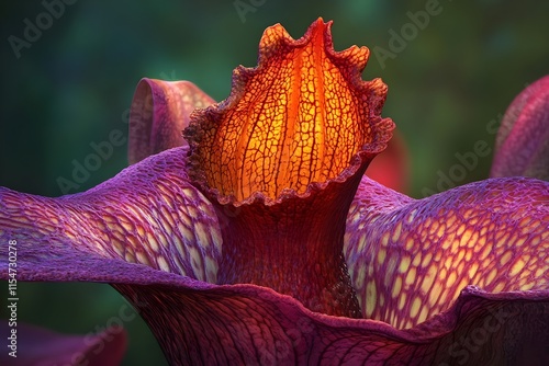 Close-up view of an Amorphophallus campanulatus flower photo