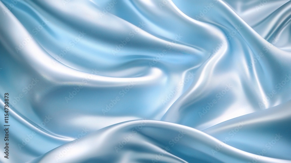 Shiny Blue Silk Fabric Texture with Luxurious Abstract Background Shiny Blue Silk Fabric Texture with Luxurious Abstract Background