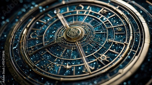 Wallpaper Mural Astrological timepiece mystic realm digital art cosmic atmosphere close-up view time and destiny Torontodigital.ca
