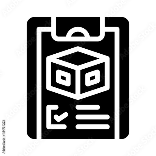 delivery checklist glyph icon