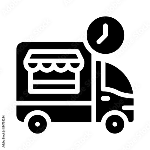 delivery time glyph icon