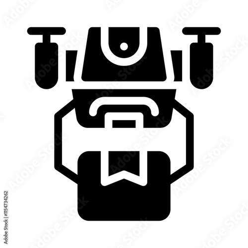 drone delivery glyph icon