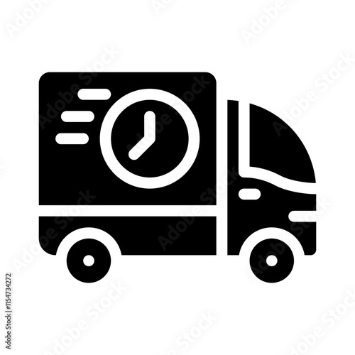 fast delivery glyph icon
