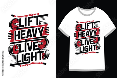 Vector illustration for gym or fitness t shirt design, gym t shirt design