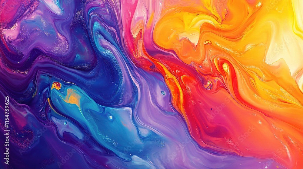Vibrant Abstract Background with Smooth Flowing Shapes in Various Colors Vibrant Abstract Background with Smooth Flowing Shapes in Various Colors