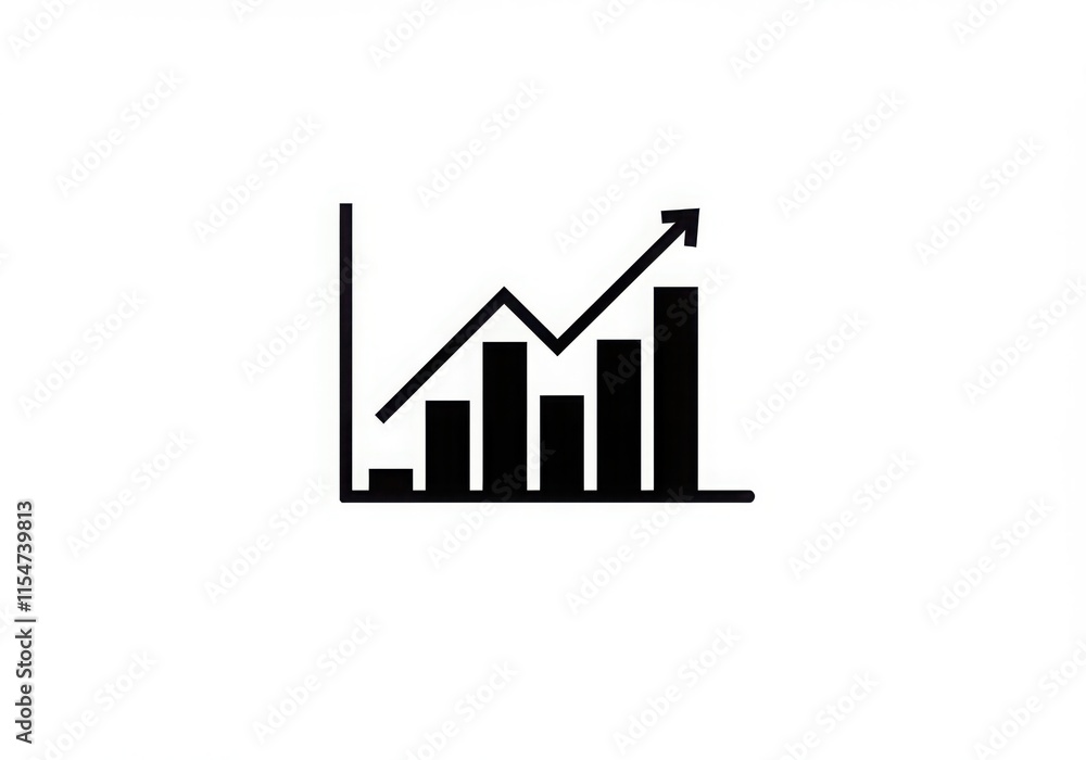 Bar graph icon, minimalist design, black and white, simple geometric shapes, data Bar graph icon, minimalist design, black and white, simple geometric shapes, data
