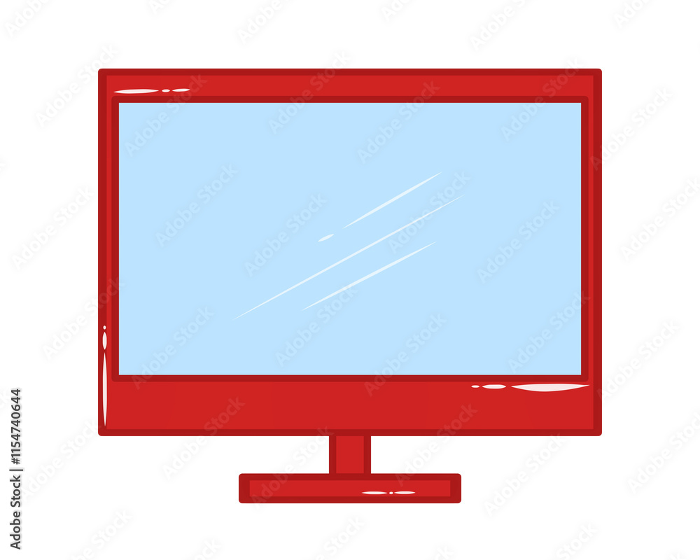 Doodle Icon monitor tv or computer illustration on transparent that can be use for background, slide view, social media, sticker, scrapbook and etc. | Aesthetic with red color Doodle Icon monitor tv or computer illustration on transparent that can be use for background, slide view, social media, sticker, scrapbook and etc. | Aesthetic with red color