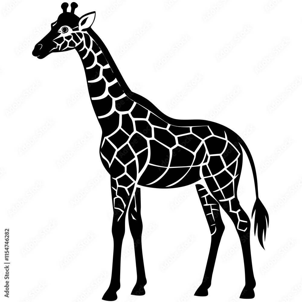 Naklejka premium giraffe illustration