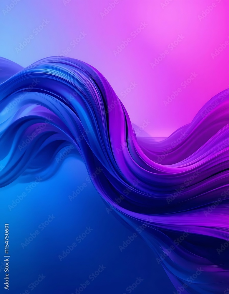 Abstract Blue and Purple Flowing Wave Design Abstract Blue and Purple Flowing Wave Design
