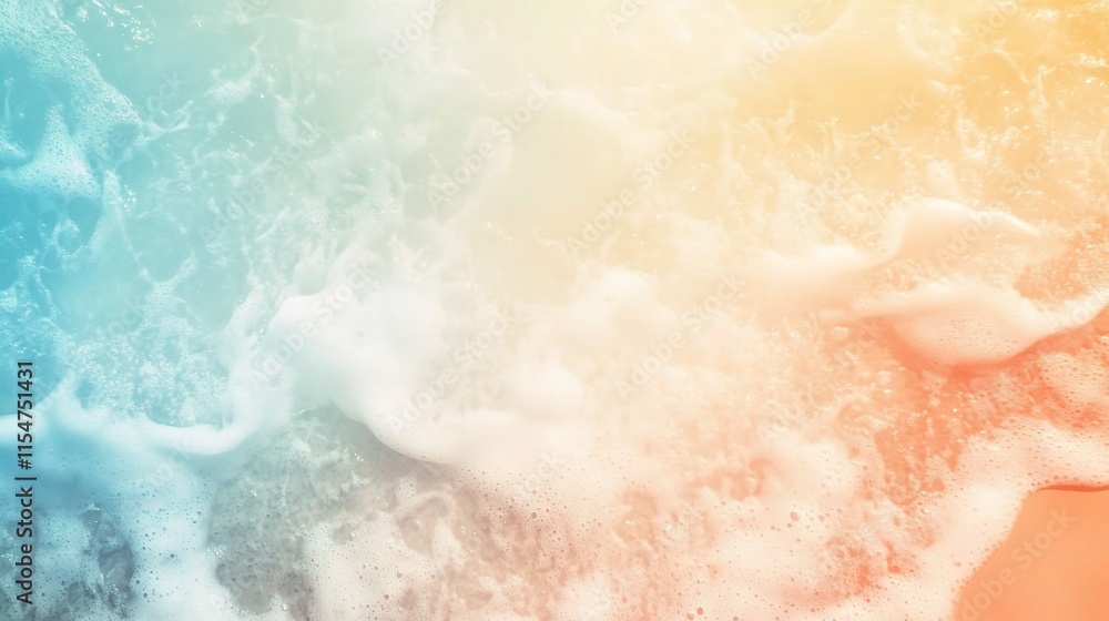 Soft Watercolor Beach Background with Gentle Summer Hues Soft Watercolor Beach Background with Gentle Summer Hues