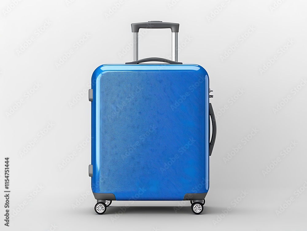 A product picture of a sky blue suitcase with a transparent background. A product picture of a sky blue suitcase with a transparent background.