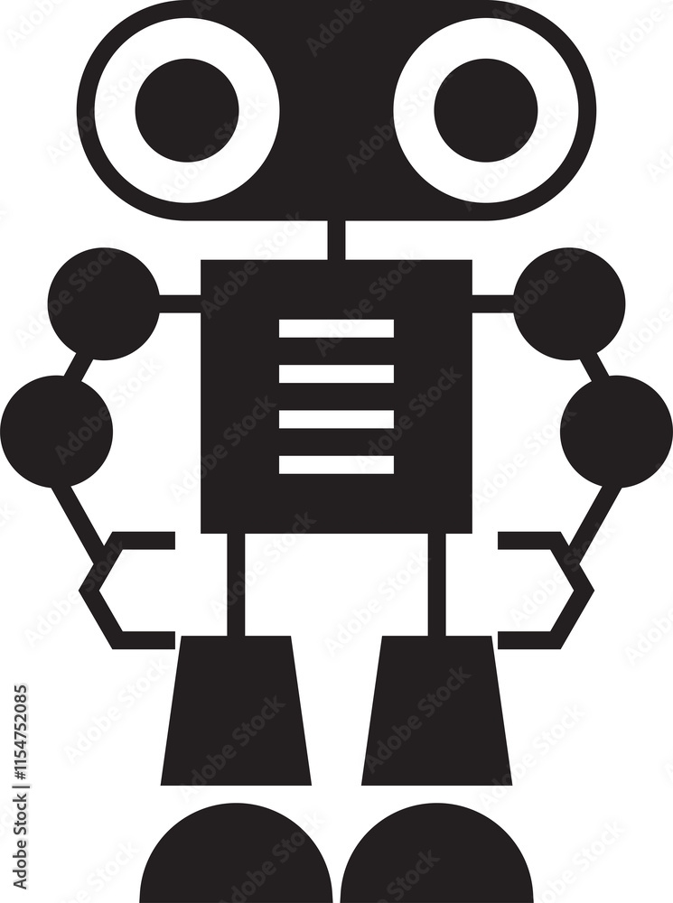 Robot Character Icon Illustration Robot Character Icon Illustration