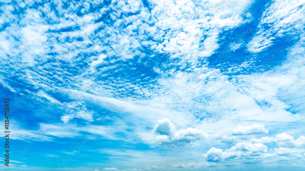 Panorama of cloud clear sky background for summer vacation concept at ocean and summer sea water with sunlight of beautiful cloudy Panorama of cloud clear sky background for summer vacation concept at ocean and summer sea water with sunlight of beautiful cloudy