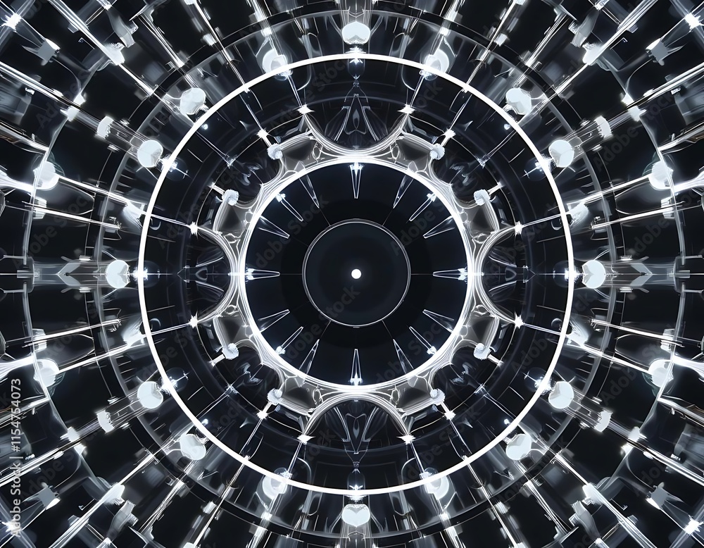 Fototapeta premium Abstract Circular Design Featuring Geometric Patterns