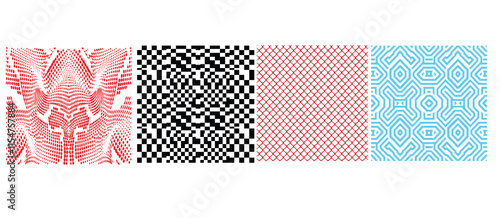 Geometric pattern 4 aop all over Print design vector Print