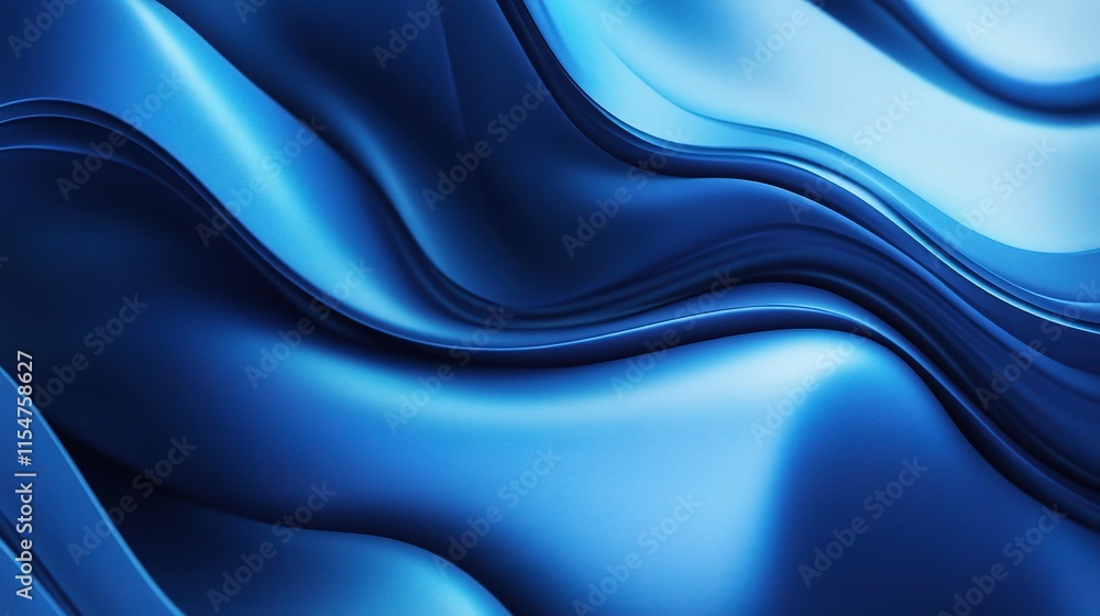 Fototapeta premium Abstract Blue Gradient Background with Smooth Blurred Flowing Design