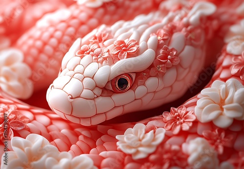 Close-up of a snake for Chinese New Year symbolism


 photo