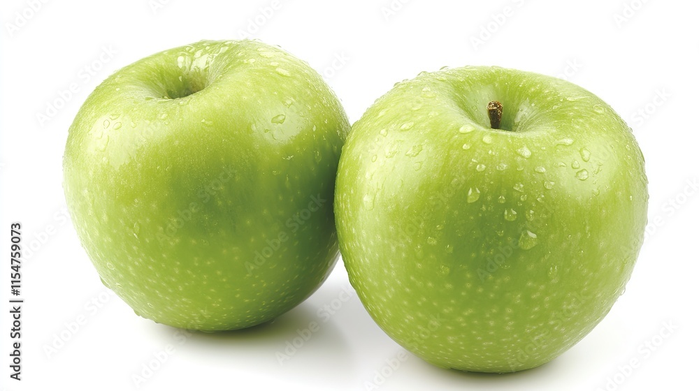 Crisp Apple on a Simple White Background, Symbolizing Health and Temptation in a Vibrant and Appetizing Visual Crisp Apple on a Simple White Background, Symbolizing Health and Temptation in a Vibrant and Appetizing Visual