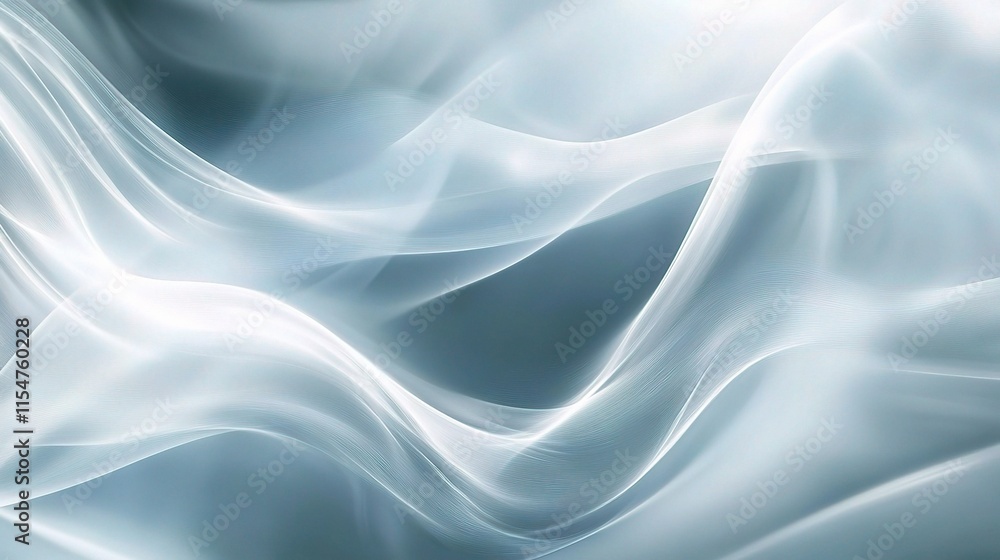 Abstract Soft White Waves with Vertical Stripes on Gray Background Abstract Soft White Waves with Vertical Stripes on Gray Background