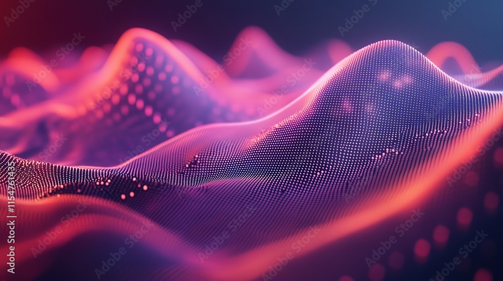 Vibrant Neon Wavy Abstract Background in 3D Rendering Style Vibrant Neon Wavy Abstract Background in 3D Rendering Style