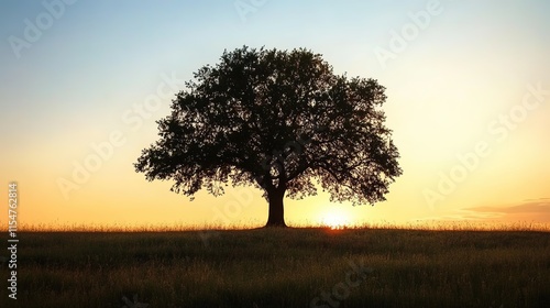 Wallpaper Mural Majestic Live Oak Tree Towering Over a Serene Landscape, Exuding Timeless Beauty and Southern Charm Torontodigital.ca