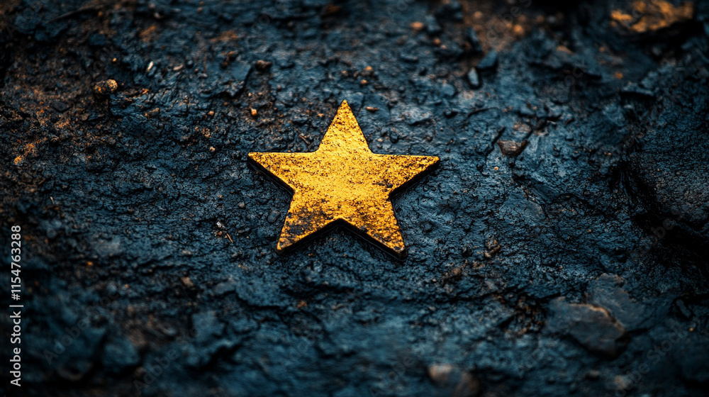 single golden star glowing against a plain dark background symbolizing hope dreams aspirations amidst uncertainty and chaos conveying a sense of guidance inspiration and the pursuit of greatness single golden star glowing against a plain dark background symbolizing hope dreams aspirations amidst uncertainty and chaos conveying a sense of guidance inspiration and the pursuit of greatness