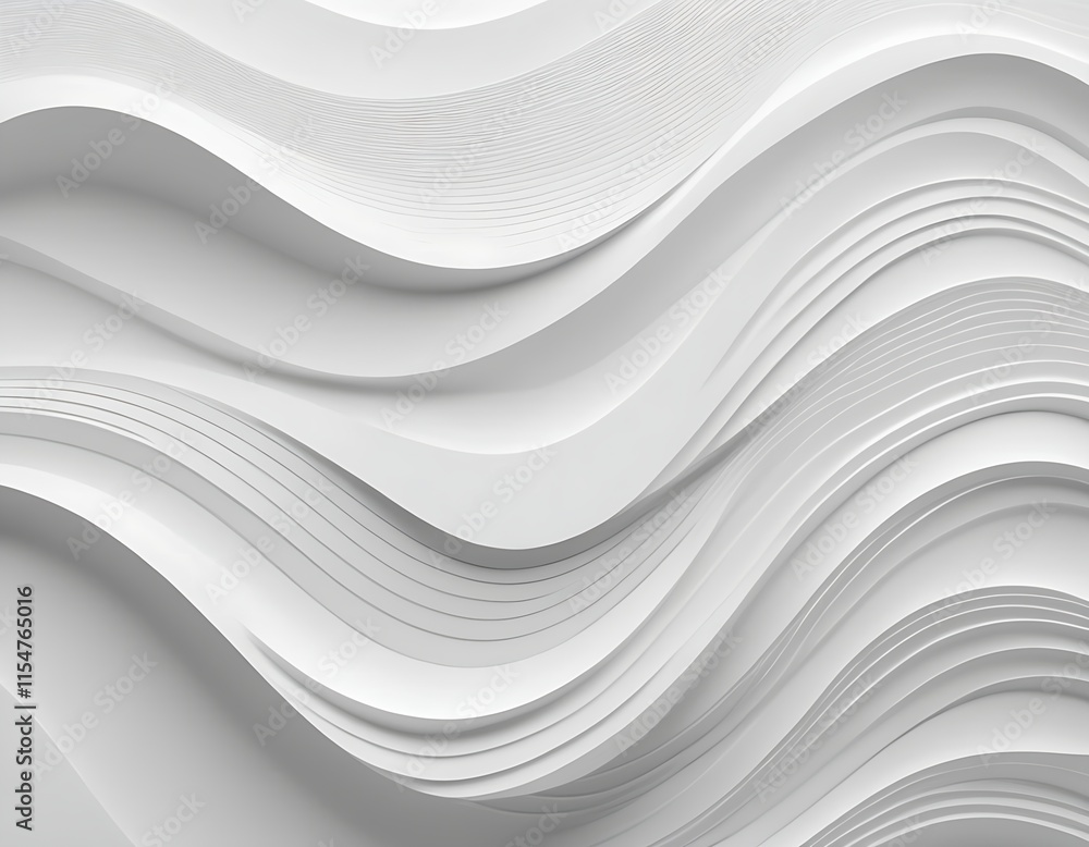Obraz premium Beautiful wall texture, symphony of minimalist and simple color and abstract pattern, wave wavy modern, geometric overlap layer background