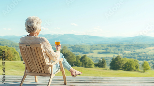 Peaceful Mountain Vista: An...