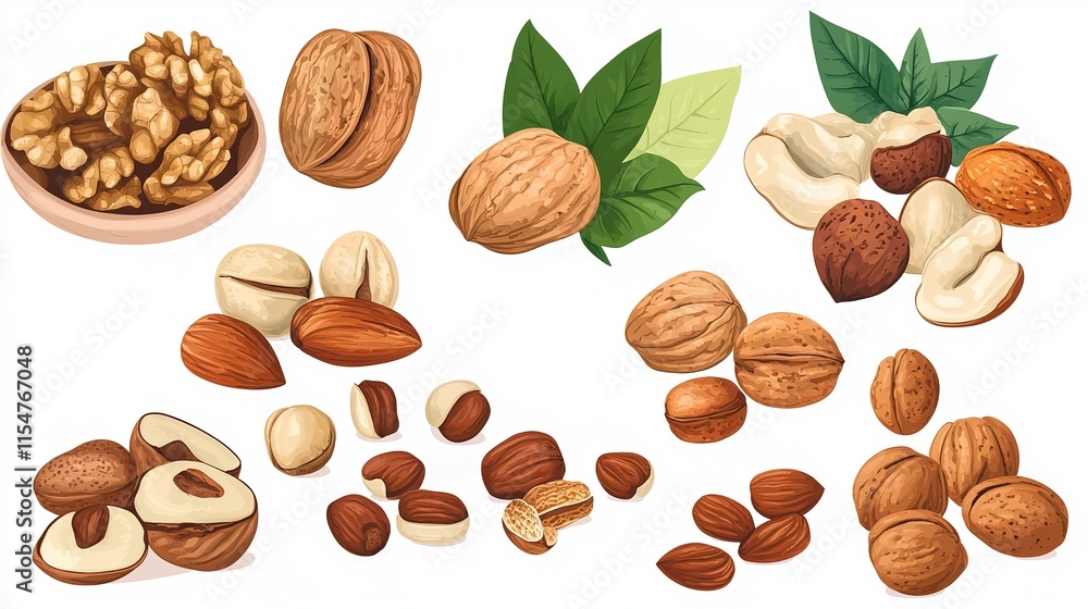 Rustic Wooden Background with a Single Nut Isolated Rustic Wooden Background with a Single Nut Isolated