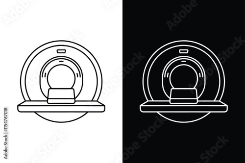 Linear Style CT Scan Symbol. Perfect for Mobile and Web Applications