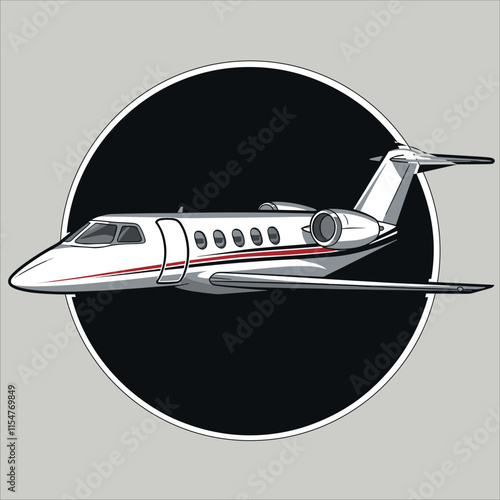 Private airplane vector