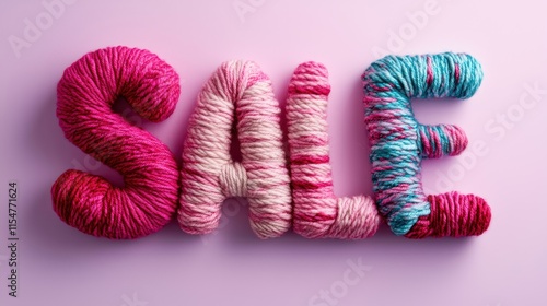 Wallpaper Mural [Colorful Yarn Ball Sale Display] Vibrant Yarn Ball Sale Display Colorful Discount Arrangement Pink Background Torontodigital.ca