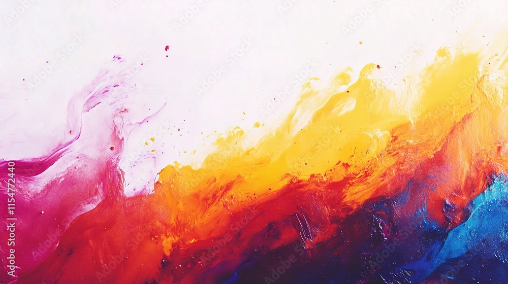 Colorful Holi Paint Explosion on White Background Colorful Holi Paint Explosion on White Background