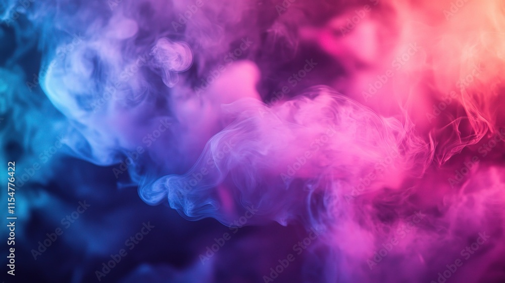 Ethereal Smoke Swirling in an Empty Room with Vibrant Background Ethereal Smoke Swirling in an Empty Room with Vibrant Background