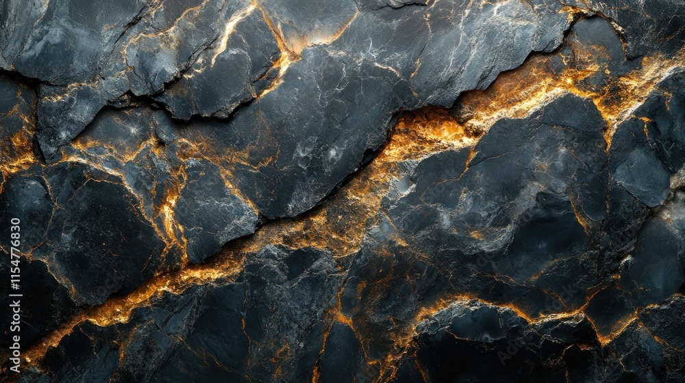 Golden Veins in Dark Stone: A Textured Masterpiece Golden Veins in Dark Stone: A Textured Masterpiece