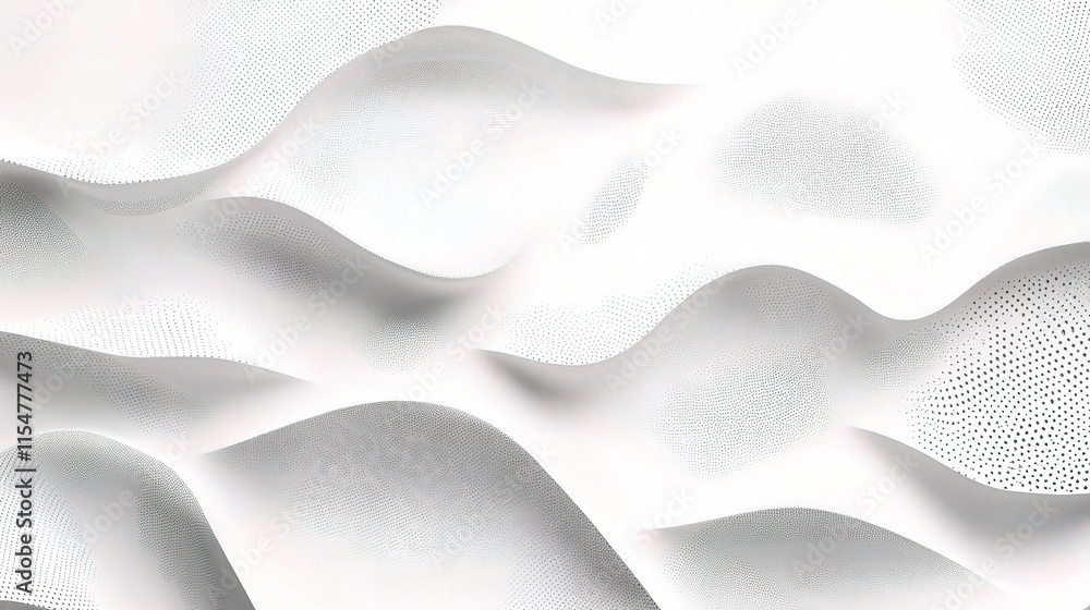 Modern Halftone Background in White and Grey Waves Design Modern Halftone Background in White and Grey Waves Design