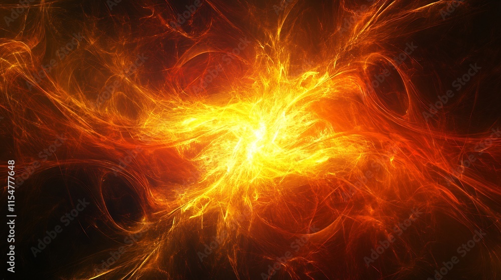 Fiery Abstract Art: A Blaze of Orange and Yellow Hues Fiery Abstract Art: A Blaze of Orange and Yellow Hues